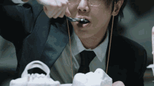 eating handsome