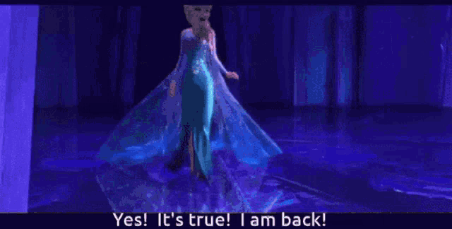 Yes True I Am Back Frozen GIF - Yes True I Am Back Frozen Elsa GIFs
