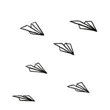 sketchnate paper paper plane flying float