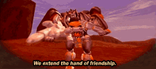 Transformers Silverbolt GIF - Transformers Silverbolt We Extend The Hand Of Friendship GIFs