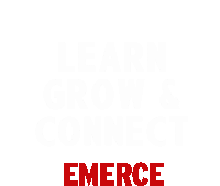Emerce Learn Grow And Connect Sticker - Emerce Learn Grow And Connect Text Stickers