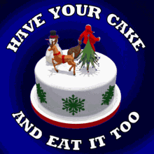 Have Your Cake And Eat It Too GIF - Have Your Cake And Eat It Too Christmas Cake GIFs