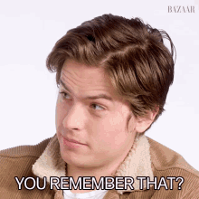 You Remember That Cole Sprouse GIF - You Remember That Cole Sprouse Harpers Bazaar GIFs