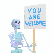 skeleton welcome