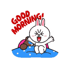 cony and brown good morning wake up jump on wake up call