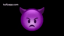 angry face with horns angry kopam emoji serious