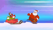 Santa Santa Claus GIF - Santa Santa Claus Sled GIFs