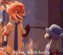 Zootopia Sly Fox GIF - Zootopia Sly Fox Dumb Bunny GIFs