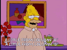 A Little From Column A A Little From Column B GIF - A Little From Column A A Little From Column B The Simpsons GIFs