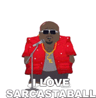 I Love Sarcastaball Cee Lo Green Sticker - I Love Sarcastaball Cee Lo Green South Park Stickers
