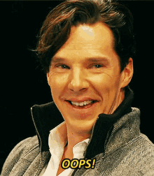 Oops Benedict Cumberbatch GIF - Oops Benedict Cumberbatch Smiles GIFs