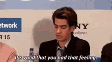Andrew Garfield Its Valid That You Had That Feeling GIF - Andrew Garfield Its Valid That You Had That Feeling GIFs