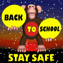 back to school school days stay safe 3d gifs artist monkey back to school school days stay safe 3d gifs artist monkey