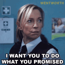 I Want You To Do What You Promised Linda Miles GIF - I Want You To Do What You Promised Linda Miles Wentworth GIFs