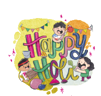 Happy Holi हैप्पीहोली Sticker - Happy Holi हैप्पीहोली Holi Hai Stickers