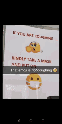 If You Are Coughing Add Mask GIF - If You Are Coughing Add Mask That Emoji Is Not Coughing GIFs