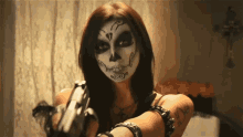 makeup gun girl with gun vengeance la muerta