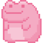 Cute Pink Sticker - Cute Pink Pink Frog Stickers