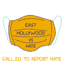 East Hollywood Vs Hate Sticker - East Hollywood Vs Hate La Stickers