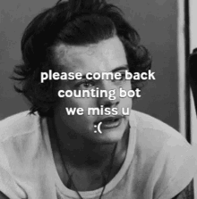 Counting Bot I Miss You GIF - Counting Bot I Miss You Cardboard Cutout Harry Styles GIFs