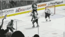 hockey dive overwhelmed nhl hockey stick