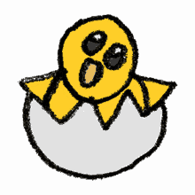 adamjk emojis stickers chick just born