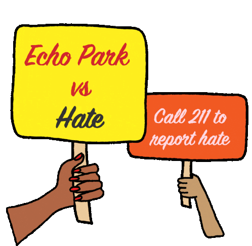 Echo Park Vs Hate Odio Sticker - Echo Park Vs Hate Echo Park Odio Stickers