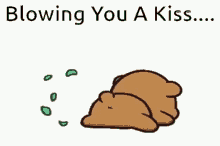 kiss blowing