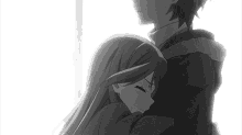 hug hugging anime sweet couple