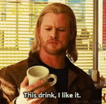 Thor Drinks GIF - Thor Drinks Another One GIFs