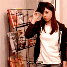Parks And Rec April Ludgate GIF - Parks And Rec April Ludgate Okay Sorry GIFs
