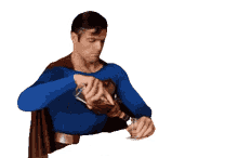 superman drinking transparent
