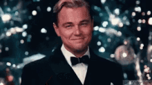 leonardo dicaprio cheers the great gatsby coupe glass toast