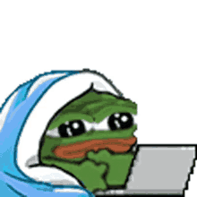 Crying Pepe GIF - Crying Pepe Laptop GIFs