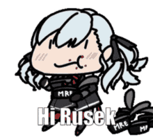 Hi Rusek Anime GIF - Hi Rusek Anime Girls Frontline GIFs