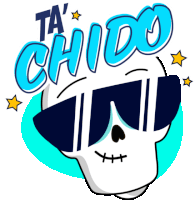 Skull Says "So Cool" In Spanish. Sticker - Juan Cráneo Carlos Ta Chido Cool Stickers