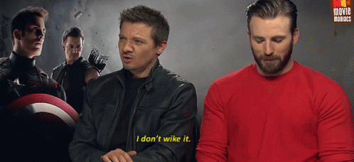 I Dont Wike It Chris Evans GIF - I Dont Wike It Chris Evans Jeremy Renner - Discover &amp; Share GIFs