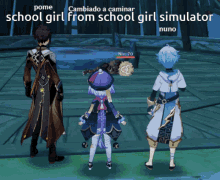 School Girl Simulator Genshin Impact GIF - School Girl Simulator Genshin Impact Zhongli GIFs