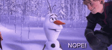 Olaf Nope GIF - Olaf Nope Frozen GIFs