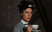Just Let Me Drink My Tea GIF - Julie Andrews Annoyed Tea GIFs