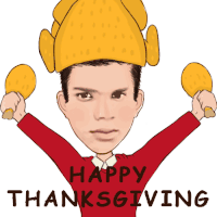Santosh Dawar Turkey Sticker - Santosh Dawar Turkey Happy Thanksgiving Stickers