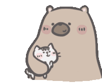 Kawaii Bear Sticker - Kawaii Bear Kitty Stickers