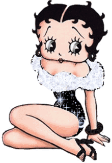 betty boop black and white costume sexy pose sparkle