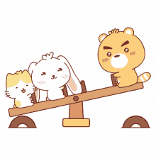 rocker cute cat playing amusement park