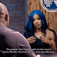sasha banks taught me the most dusty rhodes norman smiley joey mercury