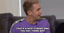 Thats A Nice Strong Arm You Got There Boy Flirting GIF - Thats A Nice Strong Arm You Got There Boy Flirting Try To Be Sexy GIFs