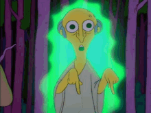 simpsons mr burns glowing spaced out