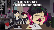 this is so embarrassing henrietta biggle south park goth kids3dawn of the posers season17ep04