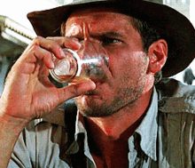 Drinking Indiana Jones GIF - Drinking Indiana Jones GIFs