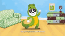 panfu dinosaur dance concert cartoon